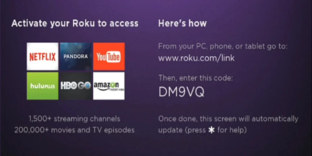 Roku.com/link code